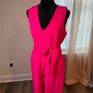 Elegant Sleeveless Pink Jumpsuit